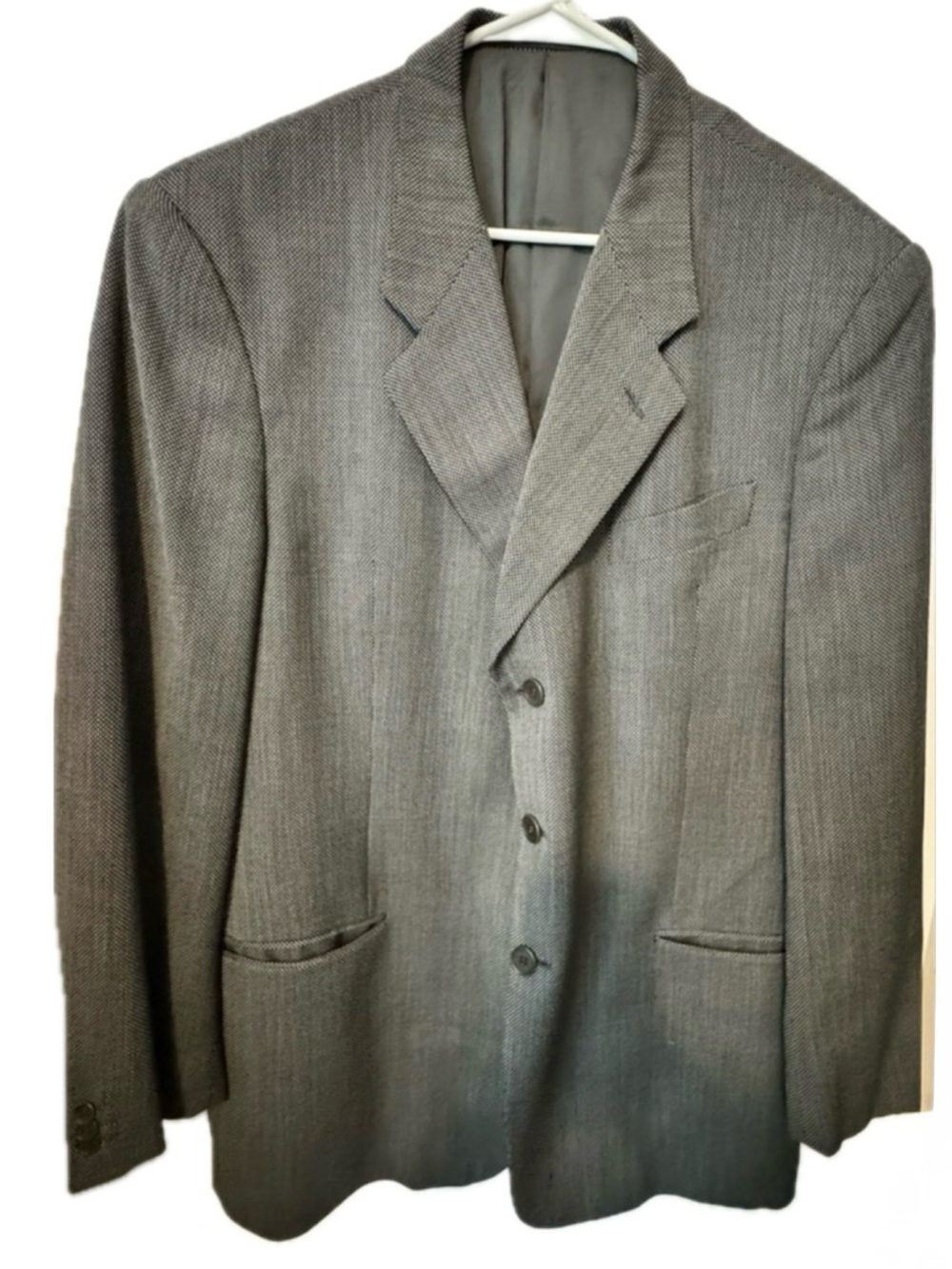 Giorgio Armani Collezioni Wool Blazer Neiman Marcus Gray Houndstooth